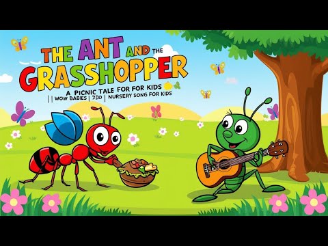 The Ant and the Grasshopper||A Picnic Tale for Kids||Wow Babies||Nursery Song For Kids||#moralstory