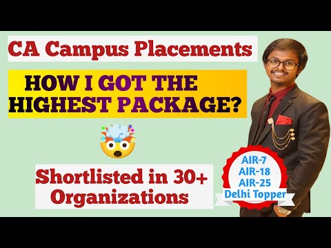 Highest Package | CA Campus Placements | CA Aman Karn | Learn with Aman #campus #placement #icai #ca