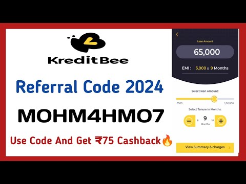 Kreditbee Refer Code | Kreditbee Refer Code Kaha Dale ? | Kreditbee Referral Code 👉👉  MOHM4HMO7