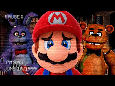 FNAF pero Mario es el GUARDIA DE SEGURIDAD...😨 || Mario In Animatronic Horror