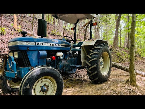 Skidding Logs From Deep in The Woods with a Farmtrac 60