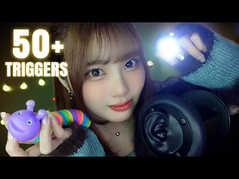 【ASMR】脳がとろける…🤤50種類＋のゾクゾクトリガー集(2.5h,囁き声,耳かき,タッピング,オノマトペ,咀嚼音,フォーカステスト)