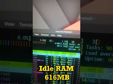 Linux Lite 7.0 | Idle RAM #linux #linuxlite