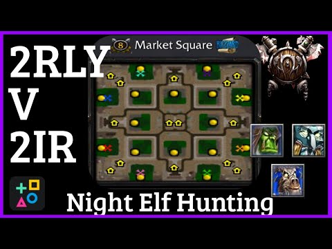 ⬜🪓Market Square [2v2] - Human & Orc vs. Night Elves x2 - Lym POV