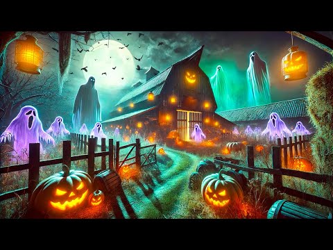 Spooky Night At The Haunted Farm With Relaxing Halloween Music 🎃👻 Halloween Background Music 2024