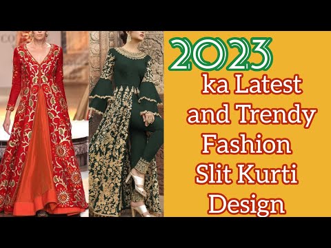 ✨2023 new model slit kurti design ideas for girls || designer front slit and side slit kurti design