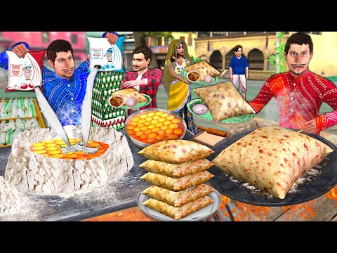 Pillow Egg Milk Paratha Street Food Deaf and Dumb Man Cooking Hindi Kahaniya Hindi Moral Stories