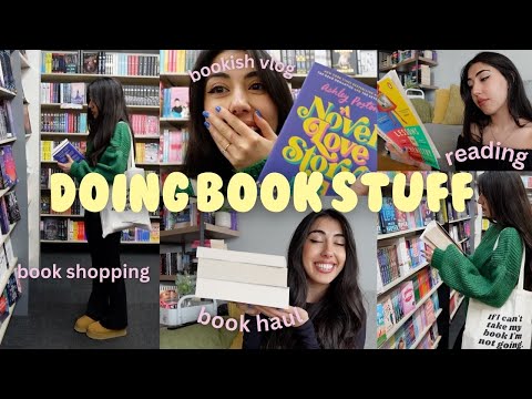 doing book stuff 📚💌🪩 book shopping, reading vlog and book haul🛍️