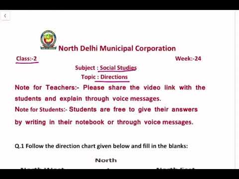 class 2 । SST | Directions | week 24 | FirstStep | worksheet Solution Date 04.12.2020