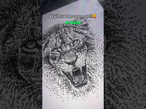 Lion dot drawing #artist #drawing #digitalart