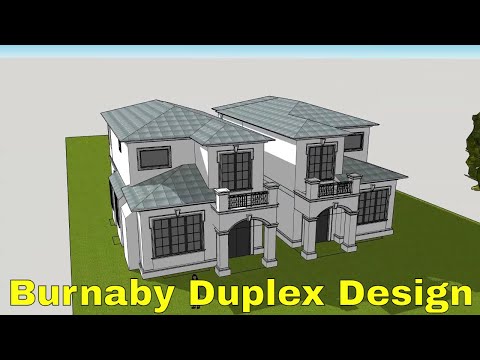 Duplex on R5 zoning lot, Burnaby new duplex home design | CitiDesign Burnaby Builder Designer