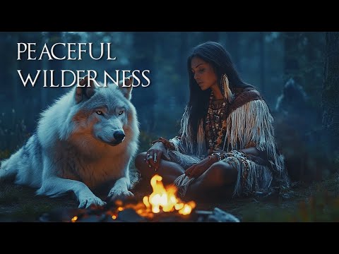 Peaceful Night Wilderness - Spiritual Native American Flute Music - Background Relaxing Ambience