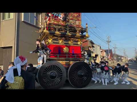 新湊曳山祭り2022《長徳寺》朝イチのおたすけ橋