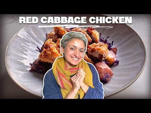 30 minute meals - CRISPY BUTTERMILK FRIED CHICKEN with RED CABBAGE