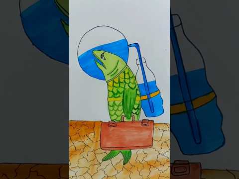 Save the water💧😢🙏 #shorts #jyotiartandcraft #deepmeaning #art #viralvideo #drawing #youtubeshorts