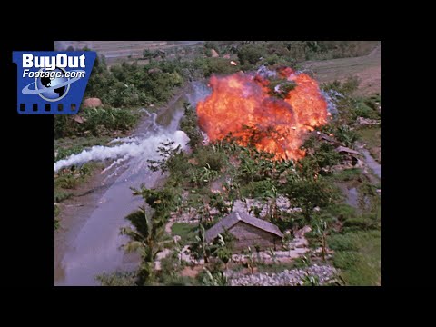 Vietnam War Airstrikes: 4K 60fps Enhanced - Original 35mm to HD to 4K AI Upconversion