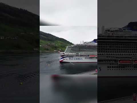 P&O Iona in the Norwegian Fjords #shorts #pando #iona #norway #fjords #drone #cruise #cruiseship