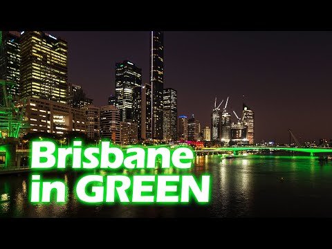 St Patrick's Day in Brisbane 2023 - Day to Night Time Lapse