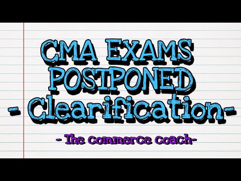 CMA exam June 2020 Postponed - Clearification - The commerce Coach