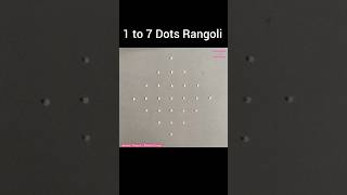 1 to 7 Dots Festival Rangoli, Festival Kolam Design, Muggulu Design #rangoli #muggulu #Shorts