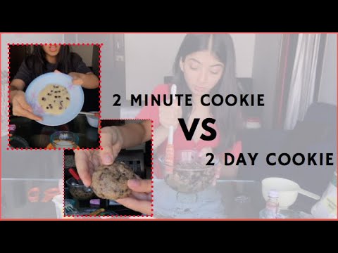 Two Minute Cookie VS Two Day Cookie Eggless