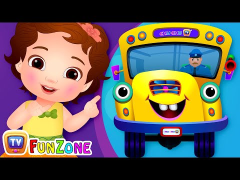 Wheels on the Bus Go Round and Round Rhyme – ChuChu TV Funzone Popular Nursery Rhymes