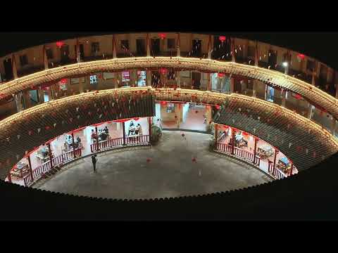 428 广东中山: 五桂山镇的客家土楼鸟瞰图 Guangdong Zhongshan: Aerial view of Hakka Tulou at Wuguishan town