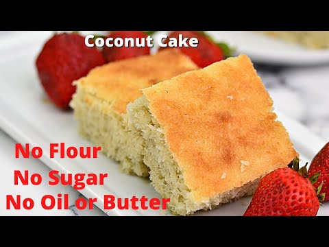 Moist and Delicious Coconut Cake  Easy No Flour No Sugar No Butter Coconut Dessert