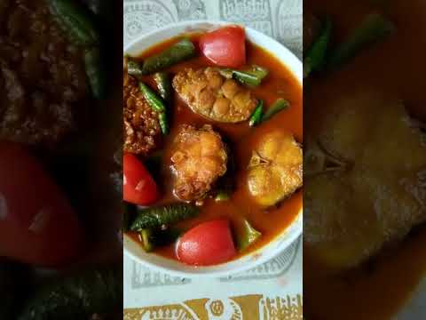 Spicy Rui fish curry🔥 #food #fish #fishcurry #recipe #art #asmr #tiktok #eating #fishing #shorts