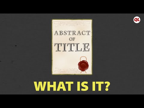 What Is An Abstract Of Title? | Quicken Loans