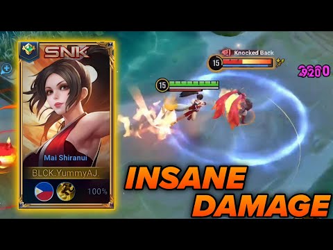 HONOR OF KINGS ( MAI SHIRANUI ) INSANE BURST DAMAGE!