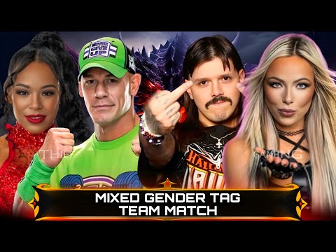 WWE 2K24 • Mixed Gender Tag Team Match - Bianca Belair John Cena VS Dominik Mysterio Liv Morgan |WWE