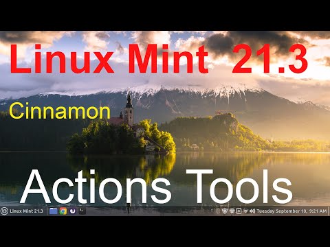 Linux Mint 21.3 - Cinnamon - Actions Tools.