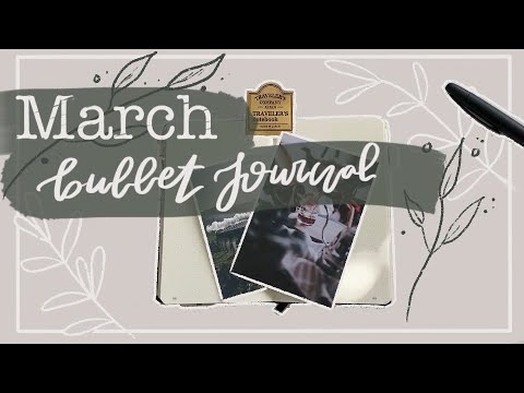 2022 March Minimal Bullet Journal Setup | A6 L1917 | LindseyScribbles