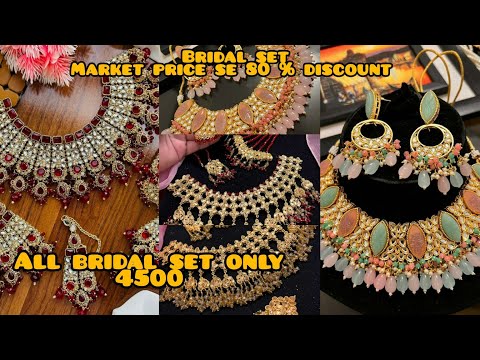 Fancy famous best quality Bridal jewelry set|| higt quality necklace with price only 4500 ||