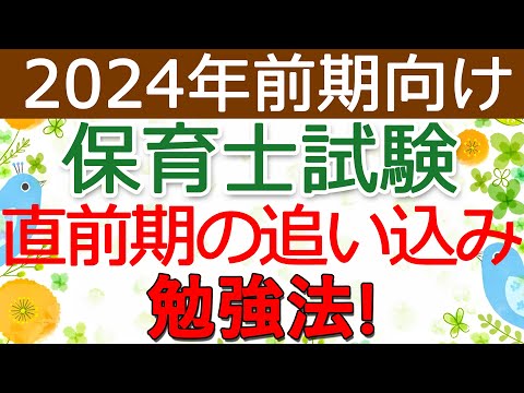 【保育士試験】直前期の追い込み勉強法！(2024年前期対策)