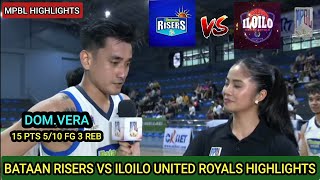 Bataan Risers VS Iloilo United Royals | Full Game Highlights | MPBL 2023 Regular Season #mpbl