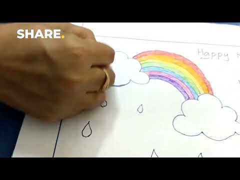 mansoon drawing for kids #mansoon  drawing #rainyseasondrawing #rainyday drawing