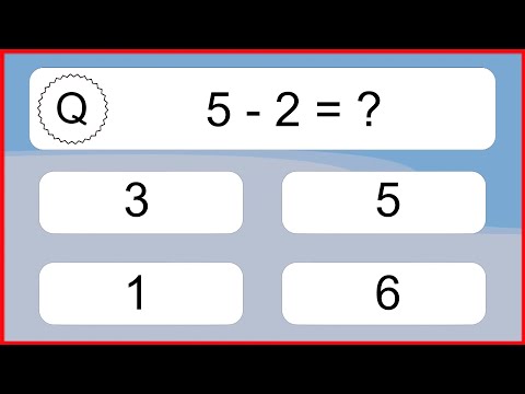 20 Subtraction Quiz Exercises for Kids: Numbers Up to 20