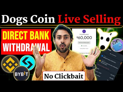 🔴 Live Dogs Coin Sell & Bank Withdrawal || Dogs Airdrop Sell Process || Dogs Coin Bank Withdrawal