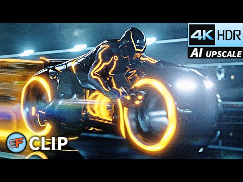 Light Cycle Battle Scene | Tron Legacy (2010) IMAX 4K HDR Movie Clip