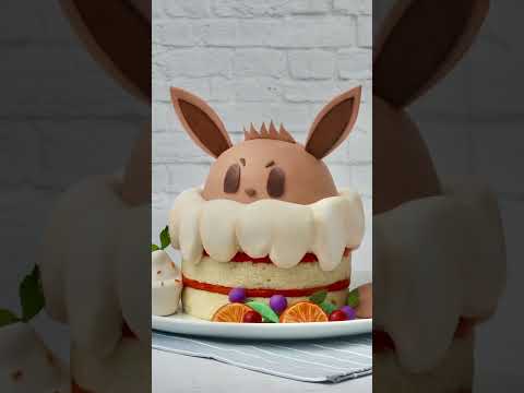 #ad Fluffy Eevee Pancakes Cake inspired by Pokemon Cafe Mix 😋