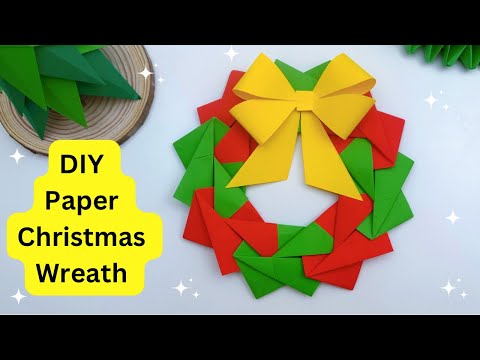 DIY Paper Christmas Wreath | Origami Paper Wreath | Christmas Craft Ideas | Paper Craft