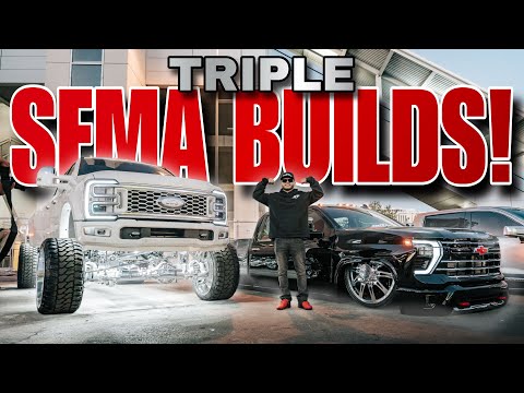 Triple SEMA Builds Lifted, Bagged And LOUD! 🚀