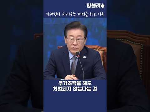 이재명이 지배구조 개선을 하는 이유👍 #이재명 #지배구조개선 #상법개정