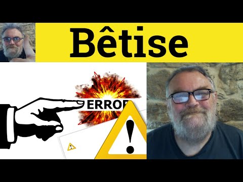 😎 Betise Meaning - Bêtise Definition - Betise Examples - Bêtise Defined - French in English - Bêtise