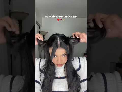 do yall have a valentine??? ❤️🧐#valentinesdayhair #hairinspo #hairtok #hairideas #hairtutorial