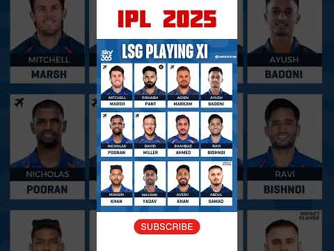 Lsg playing 11 ipl 2025 | #lsg #rishabhpant #shorts #ipl2025 #ipl #cricket #viratkohli#gautamgambhir