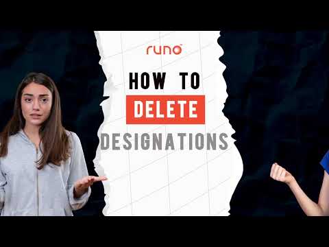 How to delete Designations | Web Version | Runo