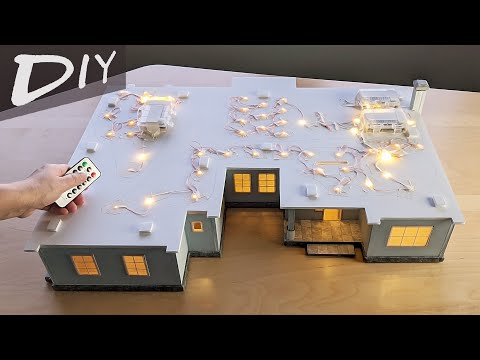 DIY Miniature Ceiling with LED Fairy Lights｜微缩迷你LED灯天花板